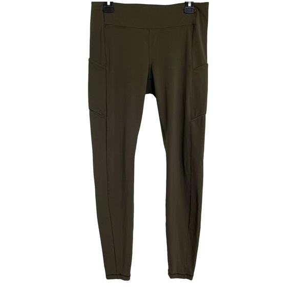 Lululemon Align High-Rise Leggings with Pockets Dark Olive Nulu Size 10 - Picture 1 of 9